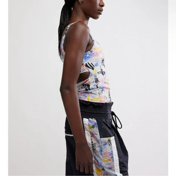 NWOT Free People FP MOVEMENT Never Better Printed Long Tank (size M) - Picture 4 of 16